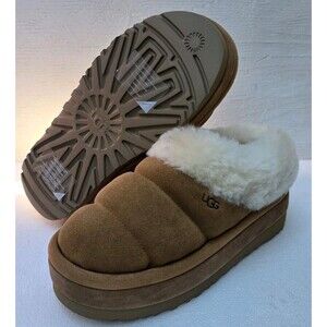 New UGG Tazzlita Chestnut Platform Slipper Slides Shoes Women's US sizes 9